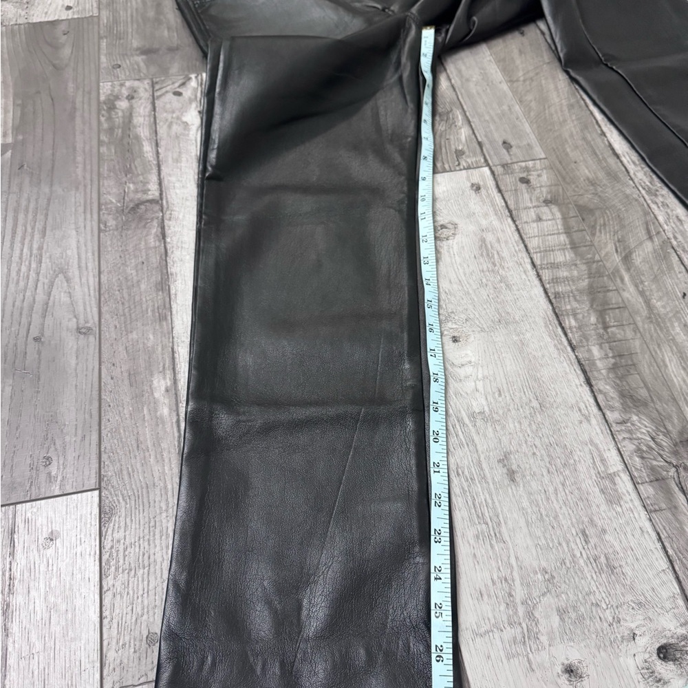 Aritzia Wilfred The Melina Full Length Vegan Faux Leather Straight Pants Black 4 - Picture 11 of 12